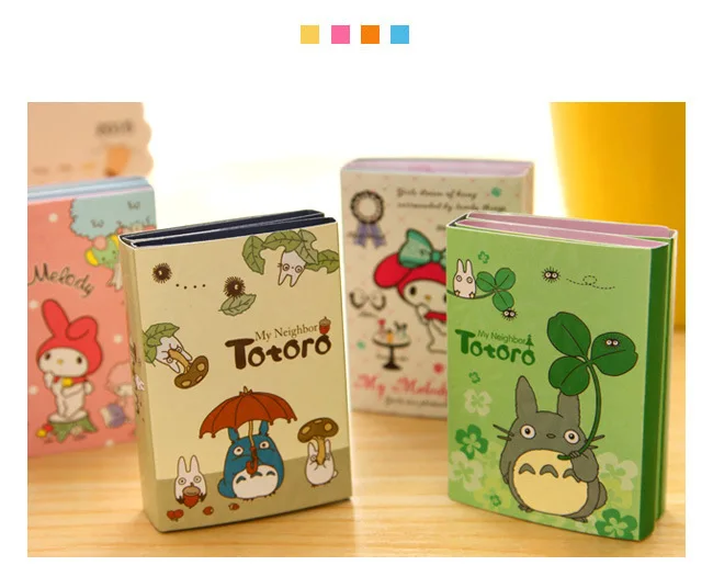 Kawaii Мультфильм Longmao кошка шесть складной блокнот для заметок клейкие заметки