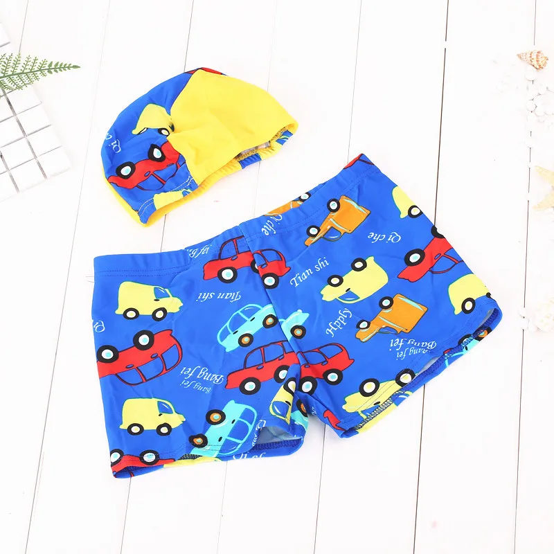 

New listing Boys swim trunks to send swimming cap size code boy hot spring beach swimsuit swim trunks mixed colour
