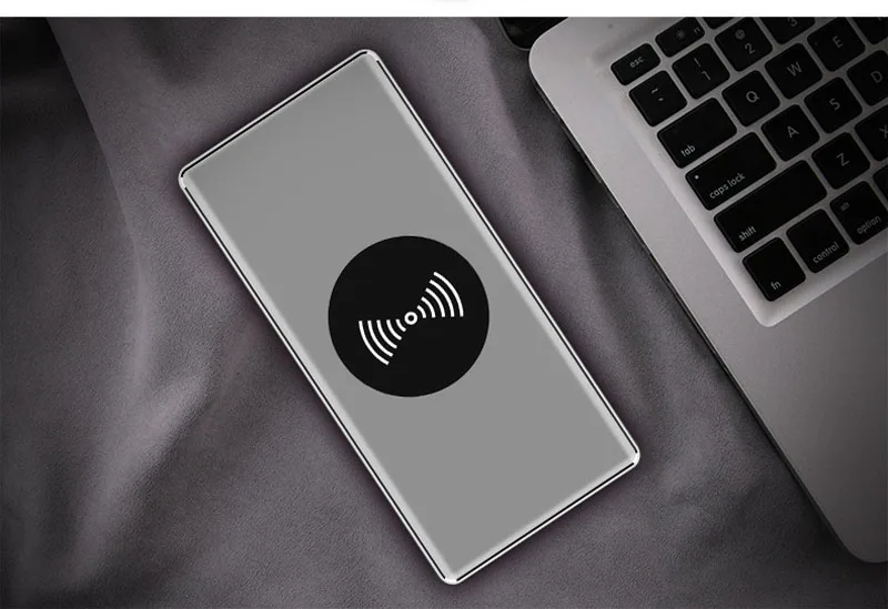 10000mah external battery mobile power supply 2 USB wireless charging mobile power portable charger for millet MI iphone X Note8