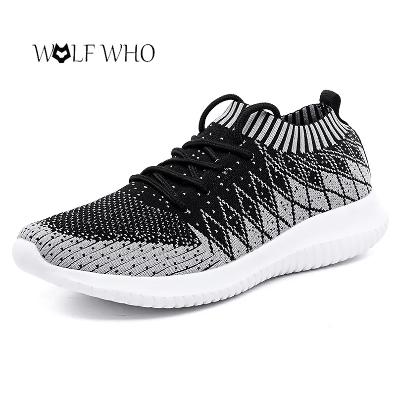 

2019 Sneakers Men Casual Shoes Comfortable Flyknit shoes Male Outdoor Walking Footwear Lace Up Soft Sneakers Feminino Zapatos