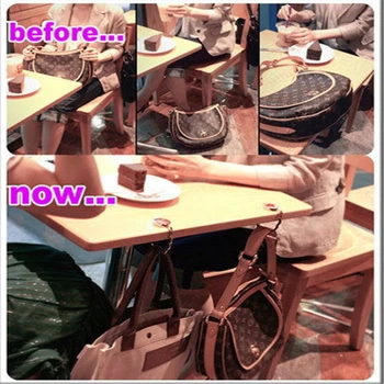 

Portable Foldable Folding Crystal Alloy Purse Handbag Hook Hanger Bag Holder New Creative Portable Collapsible Hooks Bag Hook