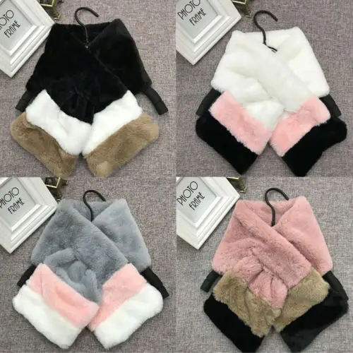 

Ladies Scarf New Imitation Rabbit Fur Scarf Bib Autumn And Winter Plush Thick Warm Hot