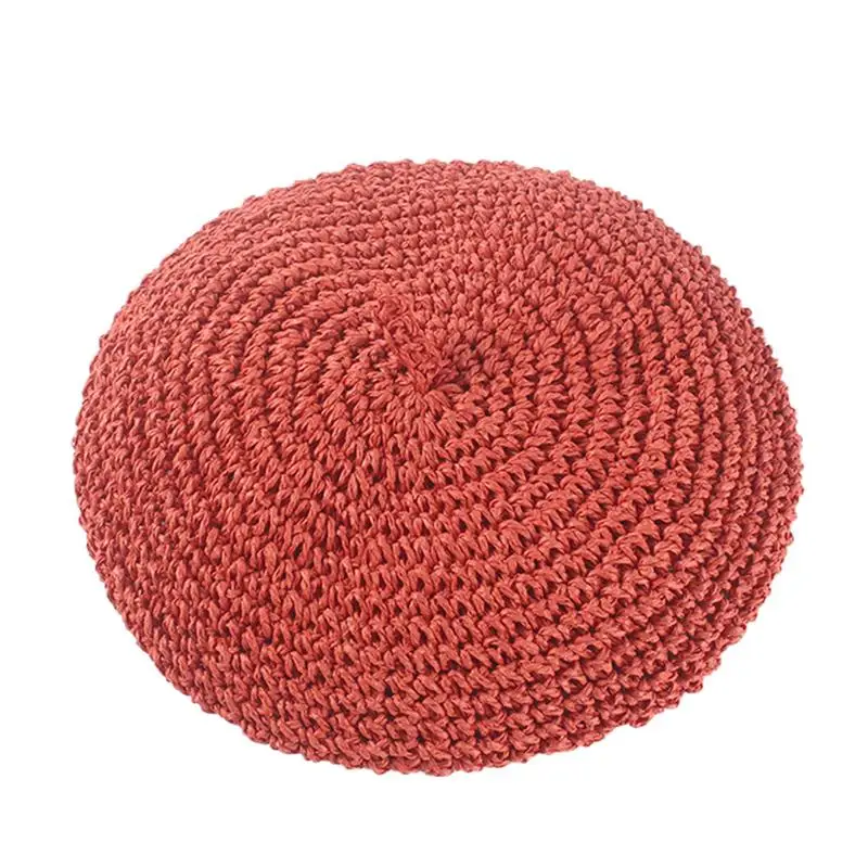 

Simple Fashion Berets Adjustable Straw Beret Women Straw Hat Female Hollow Breathable Solid Color Spring Summer Painter Hat