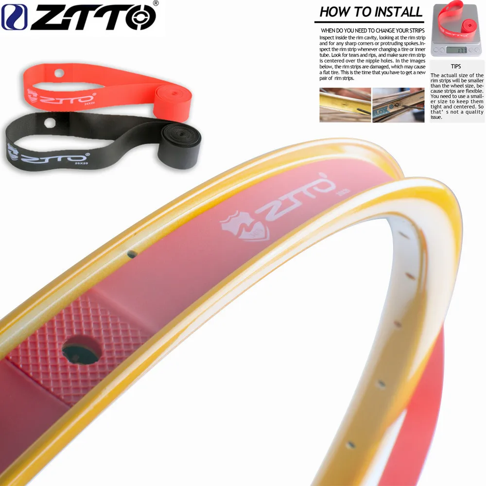 

ZTTO 1 PCS MTB Mountain Bike Road Bicycle Folding Bicycle Premium PVC Rim Tapes Strips for 20 24 26 27.5 29 Inch 650B 700c