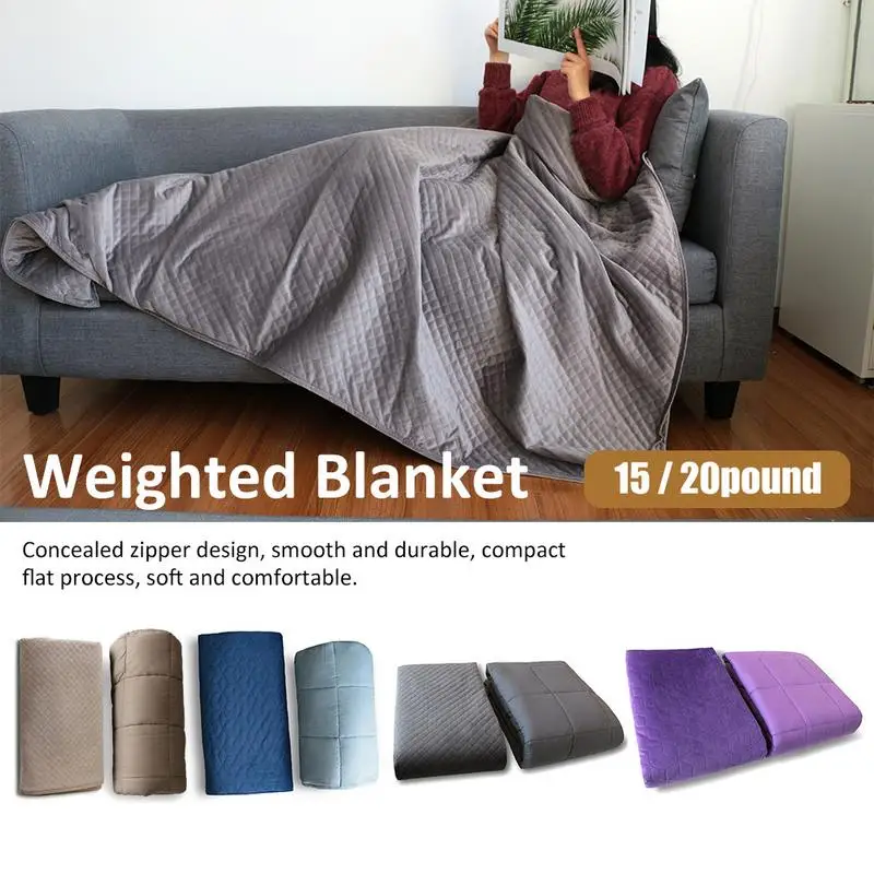 Quility Premium Weighted Blanket And Removable Cover Premium Glass