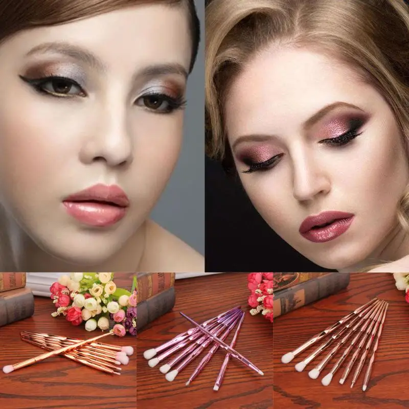 

7pcs/kits Professional Nylon Makeup Brushes Set Cosmetics Foundation Brush Tools For Face Powder Eye Shadow Eyeliner Lip Kits