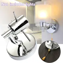 E27 стеклянная настенная лампа держатель бра зажимное приспособление Indoor Спальня украшения серебро