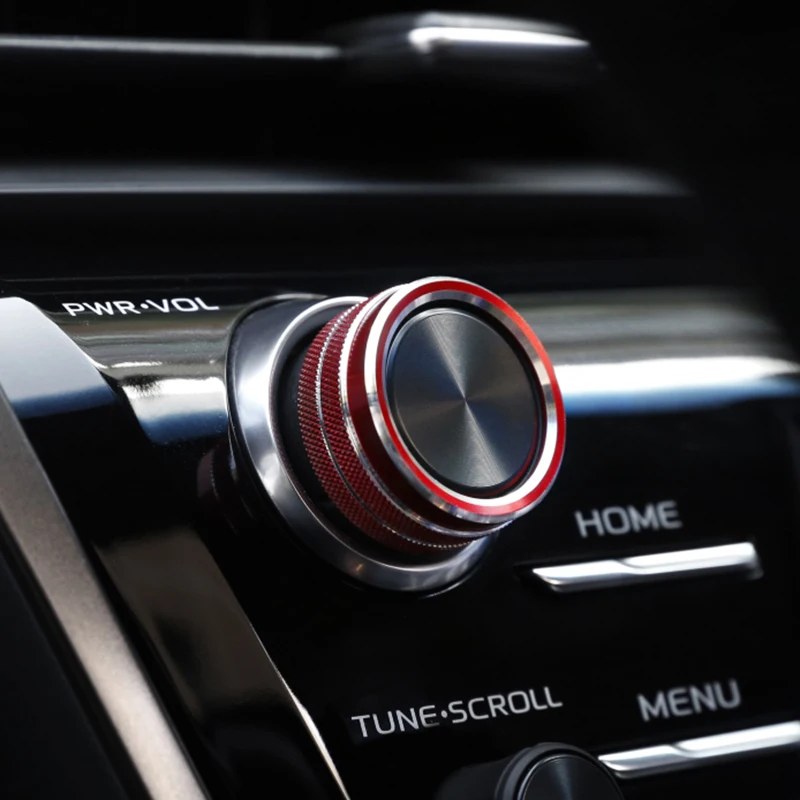 

Air Conditioning Audio Function Button Circle Trim Covers For Toyota Camry XV70