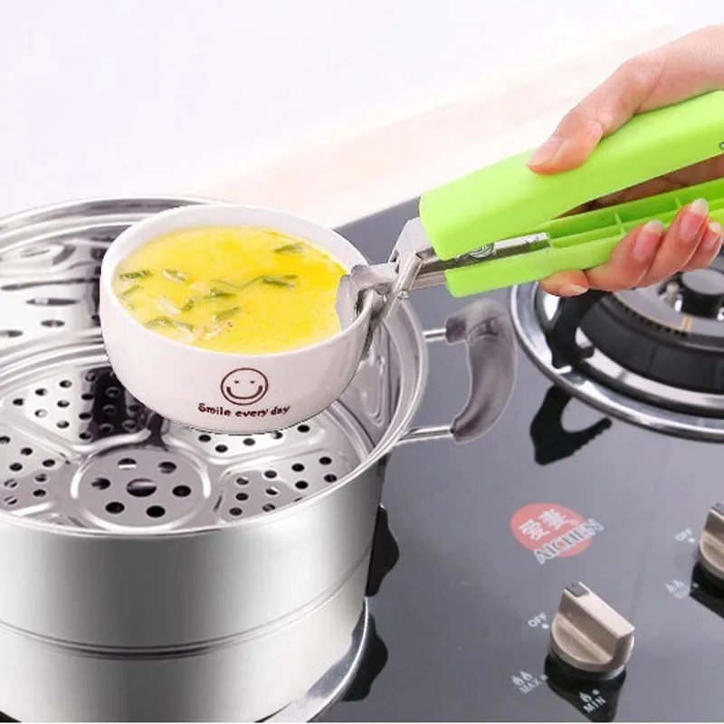 

Home Bowl Holder Dish Clamp Pot Pan Gripper Clip Anti-scalding Non-slip Hot Dish Plate Bowl Clip Silicone Handle Kitchen Tool