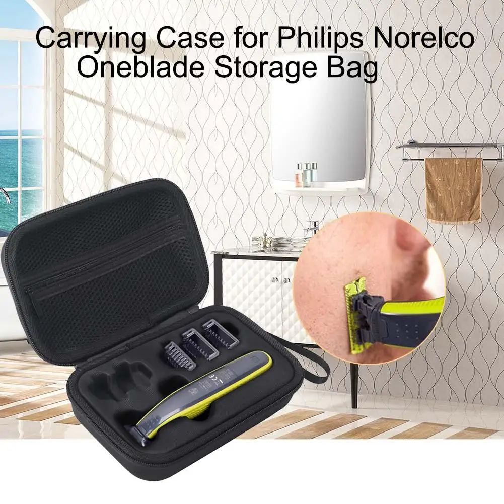 Case For Philips Norelco OneBlade Hybrid Electric Trimmer Shaver Hard Bag Organizer Carrying Travel Storage Cover