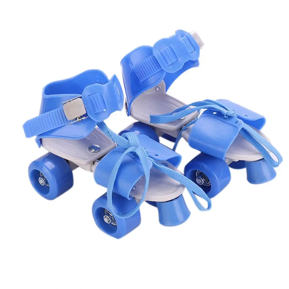 جديد قابل للتعديل حجم الأطفال زلاجات دوارة صف مزدوج 4 عجلات أحذية التزلج انزلاق سباق التعرج حذاء تزلج بعجلات الاطفال هدايا