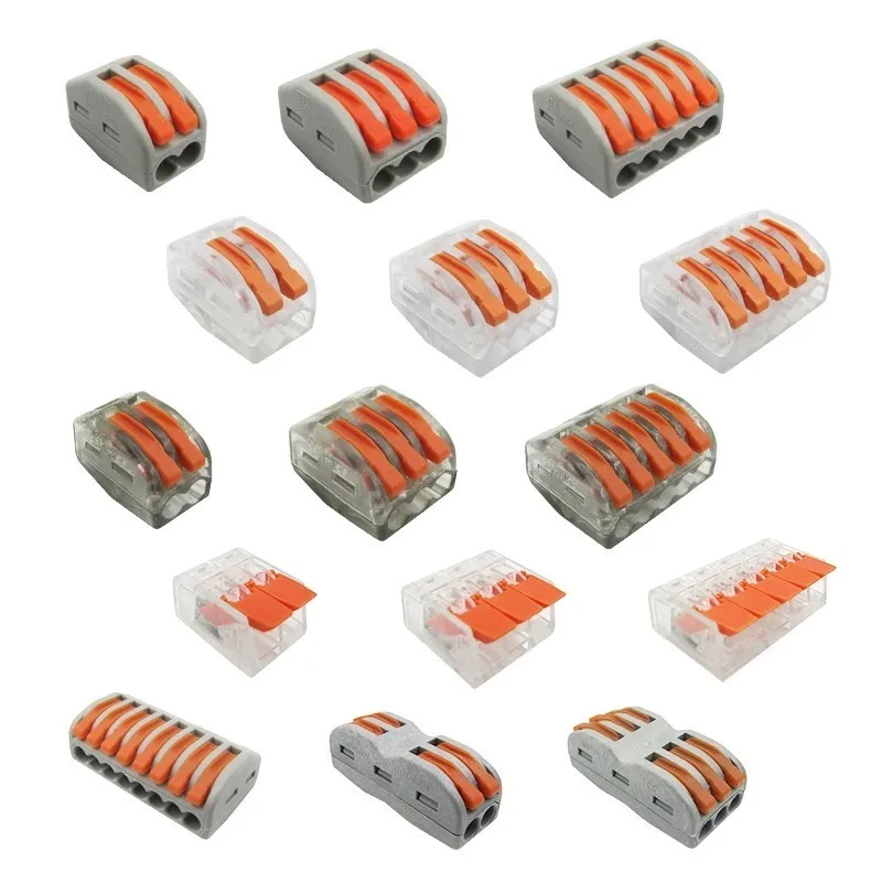 

Wago Type 10PCS Electrical Wiring Terminals Cage Spring Universal Fast Terminal Household Connectors For Connection