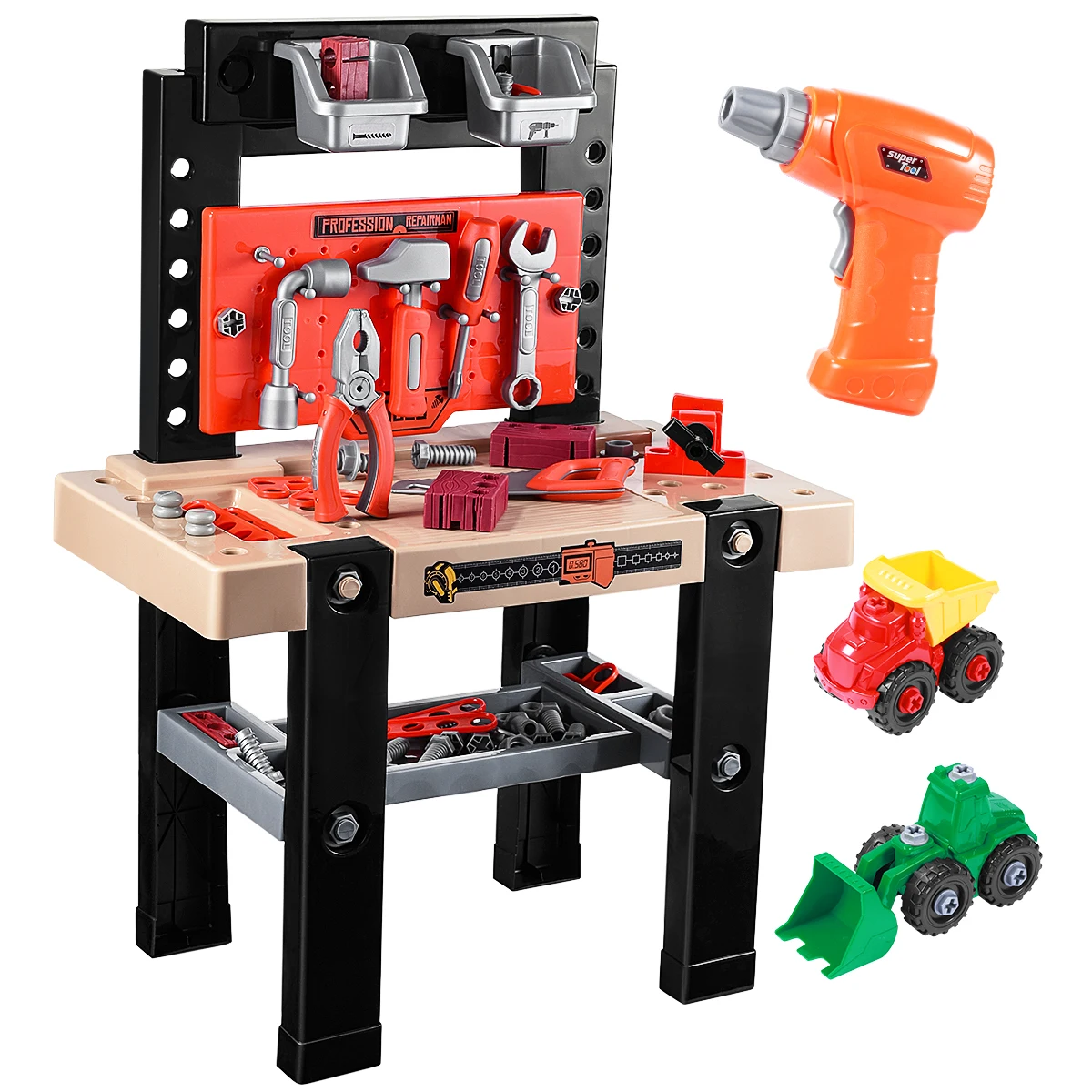 

91pcs/set Children Repair Tools Toy Kids Safe Role Play Pretend Play Toy Set Educational Learning Toys for Boys Children