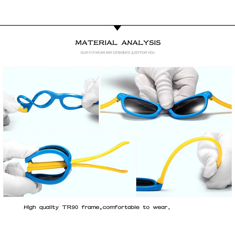 Солнцезащитные очки для мальчиков и девочек, детские солнцезащитные очки, детские очки, поляризованные линзы для девочек и мальчиков, Tr90, силиконовые зеркальные детские очки