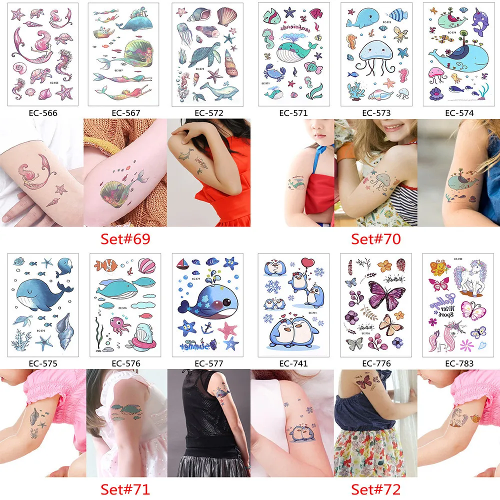 Glaryyears 3 قطعة/المجموعة المؤقتة الوشم ملصق الساخن وهمية الوشم السلحفاة فلاش تاتو للماء صغيرة الجسم الفن الأطفال 10 تصاميم
