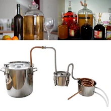 

Home Stainless Steel Water Alcohol Fruit Wine Copper Tube Boiler Brewing Kit Purifying Distiller