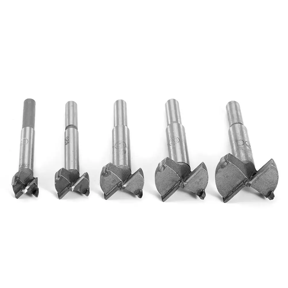 

5Pcs 15-35mm Wood Hole Saw Drills Cutter Forstner Auger Drill Bit Set Round Shank Forstner Drills Tips Woodworking Tools