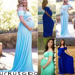 2018 новые летние кружево средства ухода за кожей для будущих мам подставки фотографий длинные беременность платье одежда