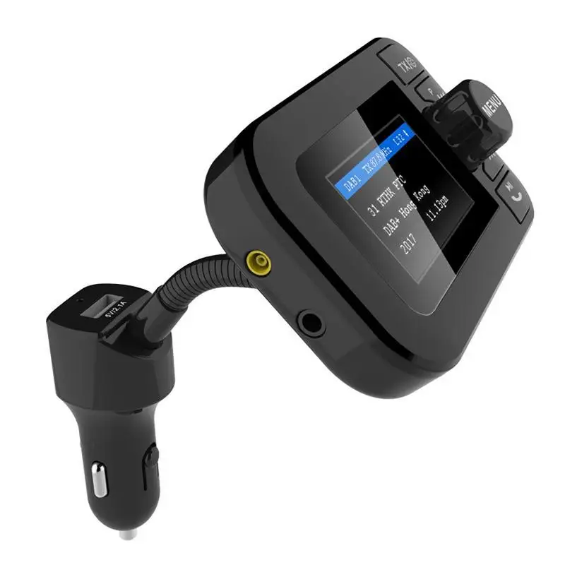 

Car Radio Receiver DAB Antenna FM Transmitter Digital 2.3" LCD Bluetooth 4.2 Handsfree Call MP3 Player Audio Adapter 5V With USB