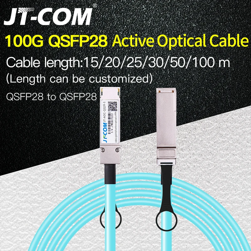 Оптоволоконный кабель 100G QSFP28 к AOC 15 м 20 25 30 50 100 модуль MPO SFP OM3 OM4 активный оптический