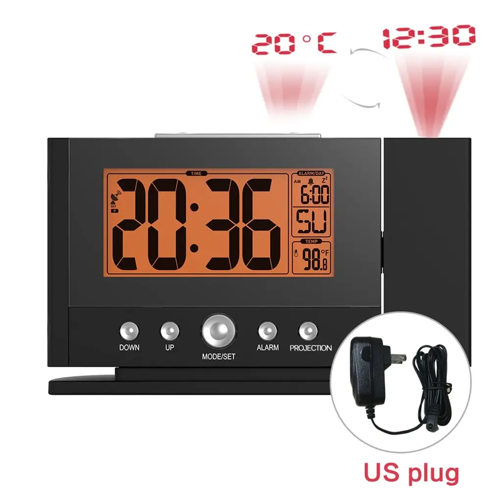 

BALDR B0211ST-V2 Digital Ceiling Wall Projection Clock Backlight LCD Snooze Watch Temperature Time Display Table Thermometer