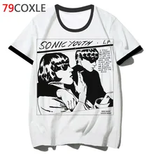 Sonic youth camiseta hip streetwear, camiseta masculina para escola, engraçada, hop, 2019, harajuku, roupas top, f2925