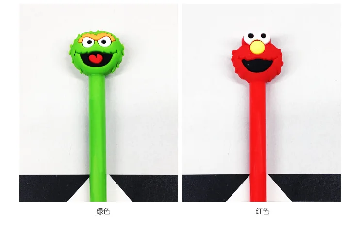 24 шт./лот 18 см забавная Кепка для печенья Elmo черные чернила гелевые ручки письма