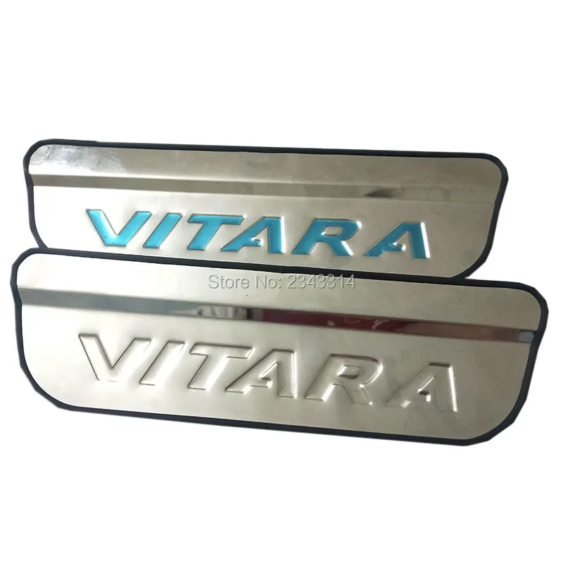Для Suzuki Vitara- нержавеющие накладки на пороги, защитные накладки, накладка на педаль, ступенчатая крышка, аксессуары для стайлинга автомобилей