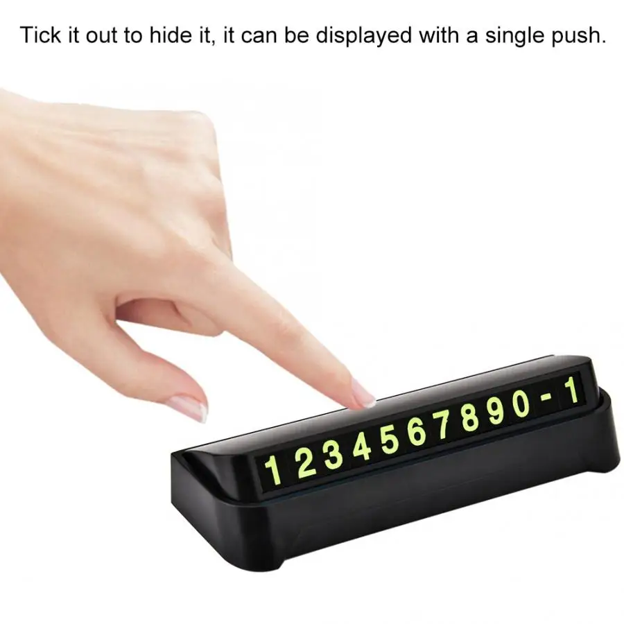 

JK-411 Car Luminous Digital Phone Number Temporary Telephone Card Stop Sign