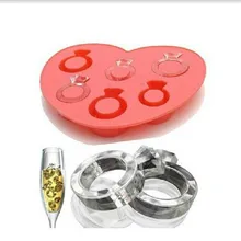 Новинкамилое обручальное кольцо лоток для льда DIY силиконовая форма «любовь» кольцо с бриллиантом форма коробка для льда