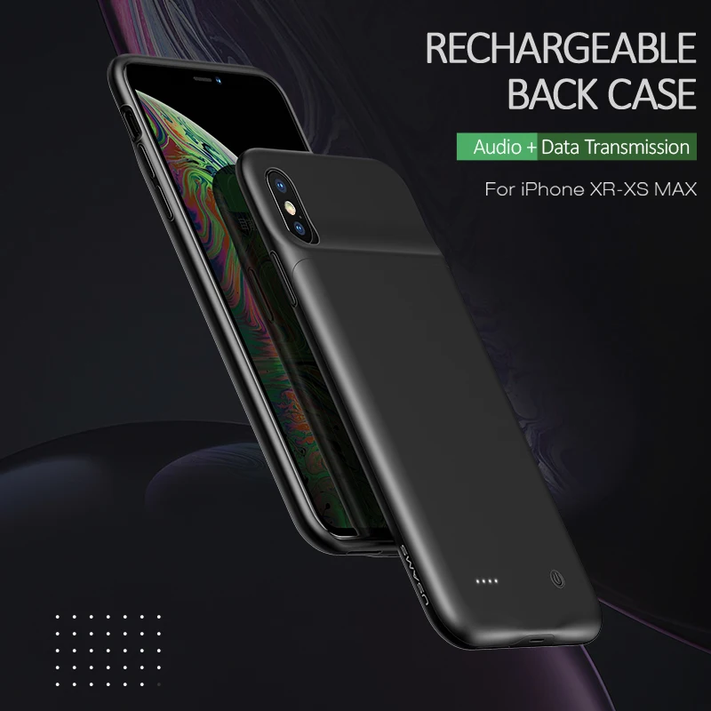 Чехол для аккумулятора Iphone X Xr Xs Max 4000 мАч Внешнее зарядное устройство чехол