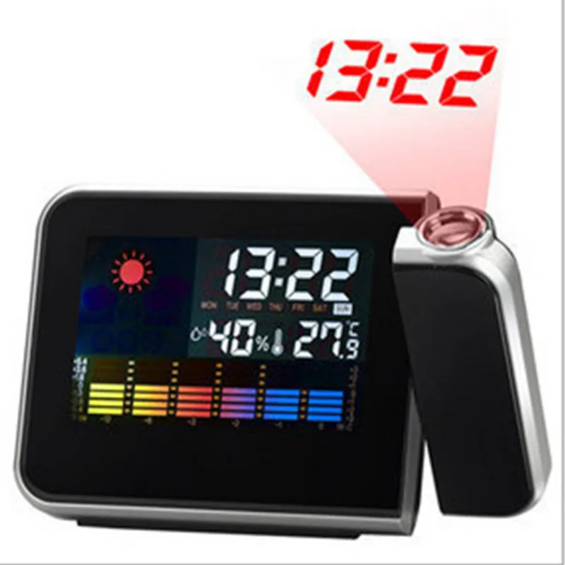 

Projection Alarm Clock Digital Date Snooze Function Backlight Rotatable Wake Up Projector Multifunctional Led Clock