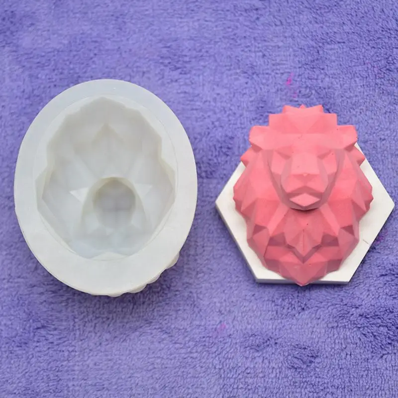 Инструменты для выпечки DIY Геометрическая модель Лев гипсовая ароматерапия