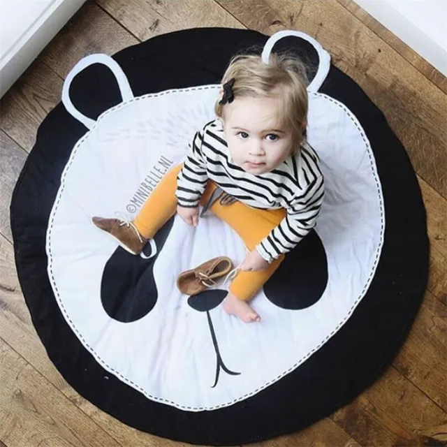 Newborn Baby Crawling Play Blankets Animals Bunny Ears 100% Cotton Comfortable Soft Carpet Parent-child Game Blankets Baby Toys 2
