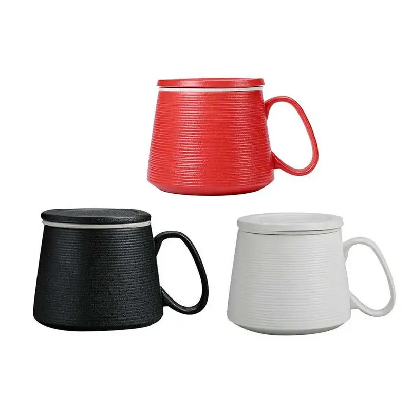 

Ceramic European Style Tea Cup Coffee Mug With Anti-scalding Handle And Filter Milk Drink Water Bottle
