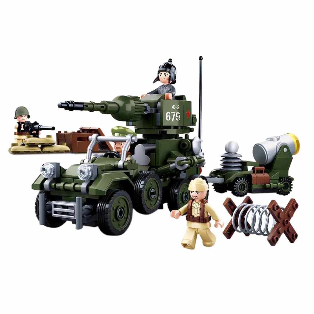 

Sluban Military Theme DIY Small Particle Building Block Assembly Construction Kit for Children- Assault Vehicle Gift Box Package