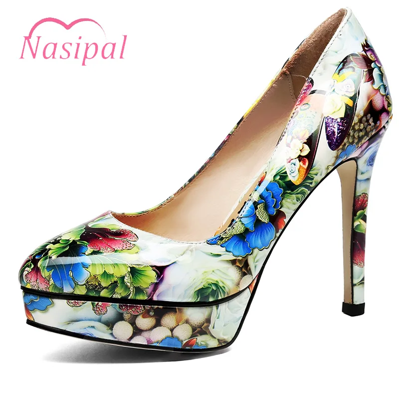 

Nasipal Shallow Zapatos Mujer High Heels Ladies Pumps Fashion 2019 New Spring Women's Dress Shoes Patent Leather Party Shoes