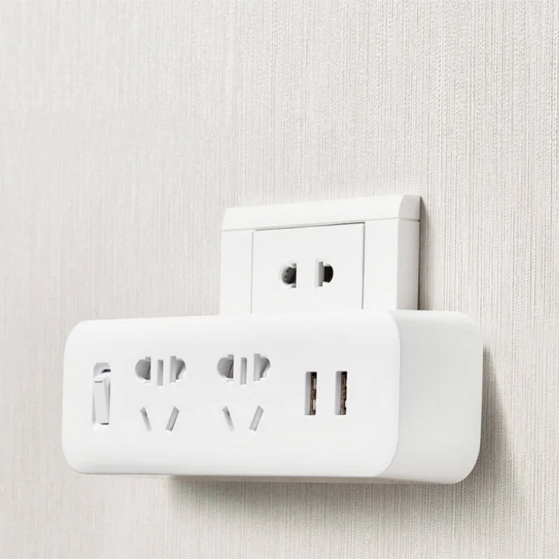 Ceny Oryginalny Xiaomi Mijia Power Strip Converter przenośna wtyczka 2 USB adapter podróżny elektryczna ściana AC 5V 2.1A 2 gniazda szybkie ładowanie