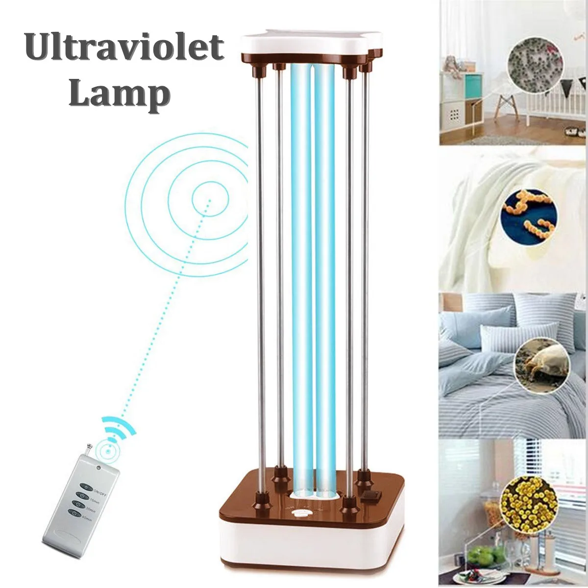 

110V 220V Integrated UVC Germicidal Sterilization CFL Lamp 36W Disinfection light Remote Timing Contol Ozone Ultraviolet Lamp
