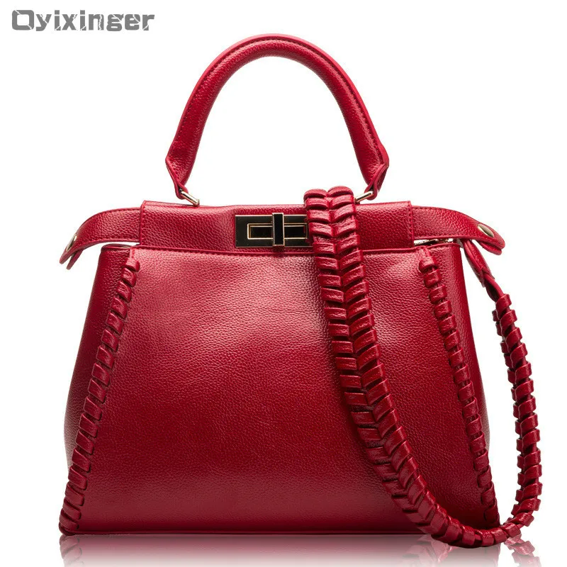 

Women Genuine Leather Handbags Female Famous Brands Crossbody Shoulder Bag Designer For Woman Luxury Messenger Bags Bolsos Mujer