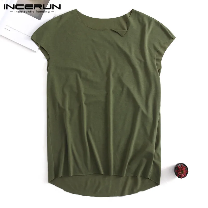 INCERUN Bodybuilding Muscle Tee Men T-Shirts Short Sleeve Slim Fitness Workouts Gyms Joggers Male Tee Clothing Camisa Masculina