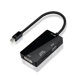 1 шт. Mini DP Дисплей порты и разъёмы к DVI HDMI VGA Аудио адаптер дисплей кабель конвертер для Mac Book Air Pro