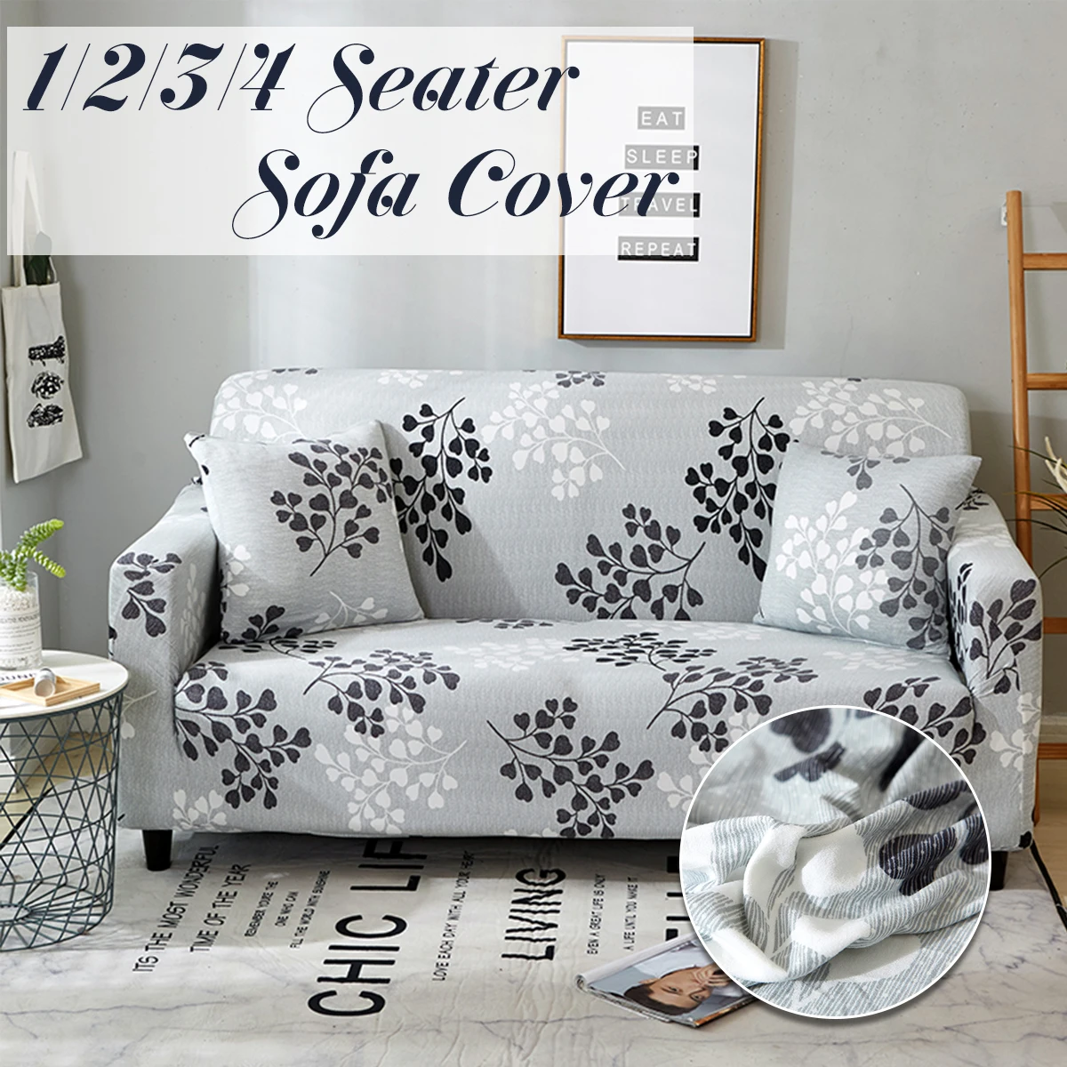

Autumn Gongko 1/2/3/4 Seater Home Soft Elastic All-inclusive Slip-resistant Sofa Cover Easy Stretch Slipcover Protector Couch