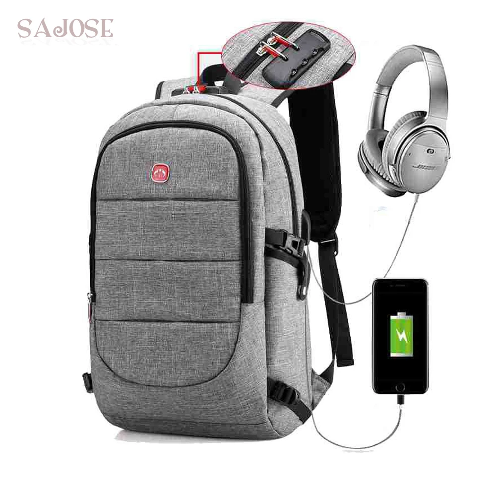 

Oxford Anti-theft Fashion Man Backpacks USB Charging Men Backpack Designer Book Bags for School Backpack Casual Rucksack