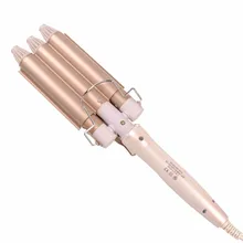 Профессиональные щипцы для завивки вьющиеся турмалиновые керамические бигуди для волос большая волна-Тройная бочка