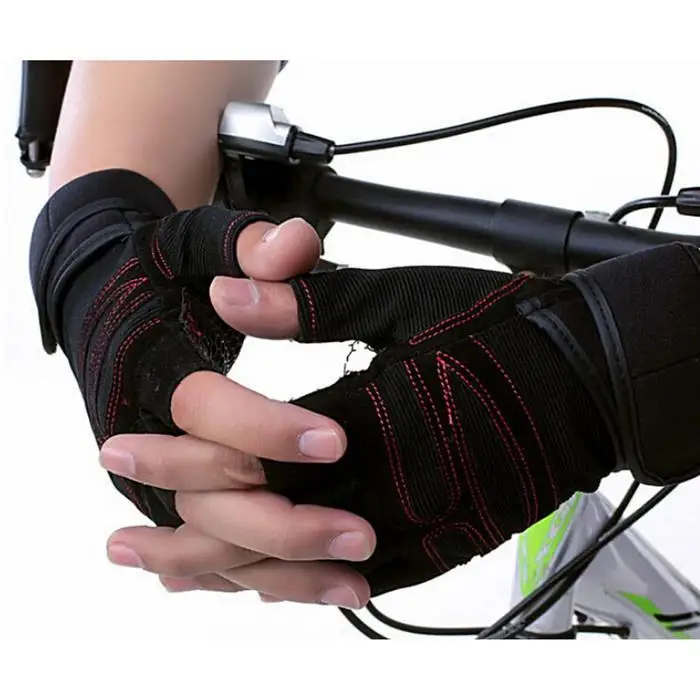 1Pair Half Finger Gym Gloves Heavyweight Sports Exercise Weight Lifting Gloves Body Building Training M-XL Sport Fitness Gloves