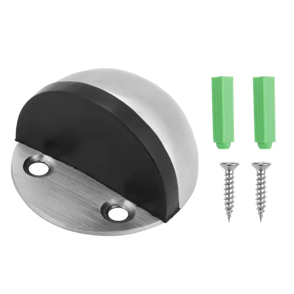 

Semi-circular Stainless Steel Rubber Anti-Collision Door Stopper Holder for Home Office Door Stoppers