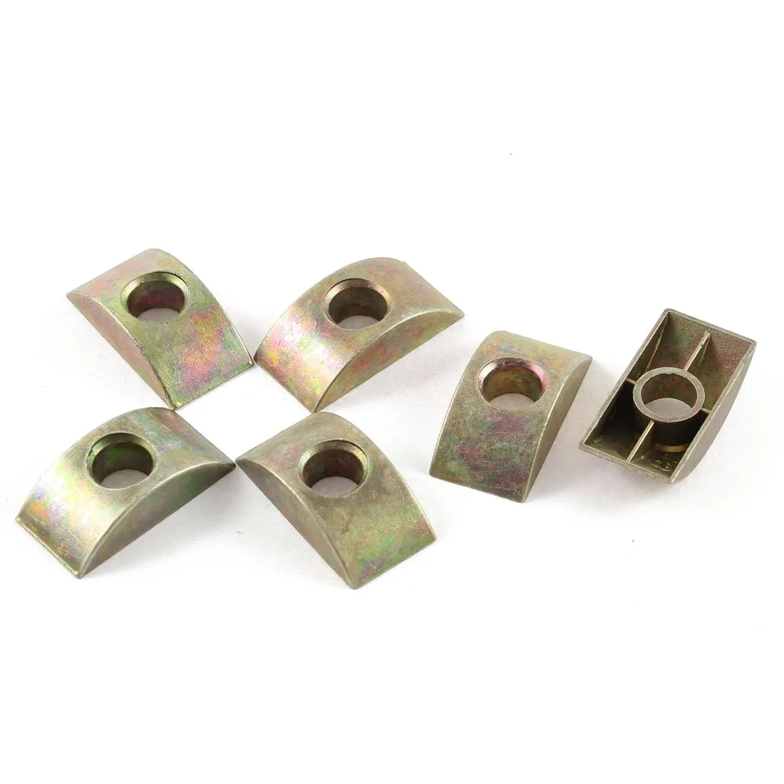 

FGGS Furniture Connector Half Moon Nuts Spacer Washer Bronze Tone 20PCS