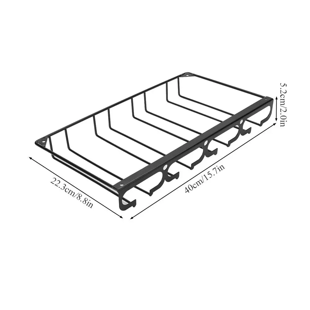 Винный Стеклянный Стеллаж для стаканов, подставка под шкаф, кухонный Органайзер, яркие чашки, подвесная полка для домашнего бара, полки для сережек, вешалка для 8-12 стаканов