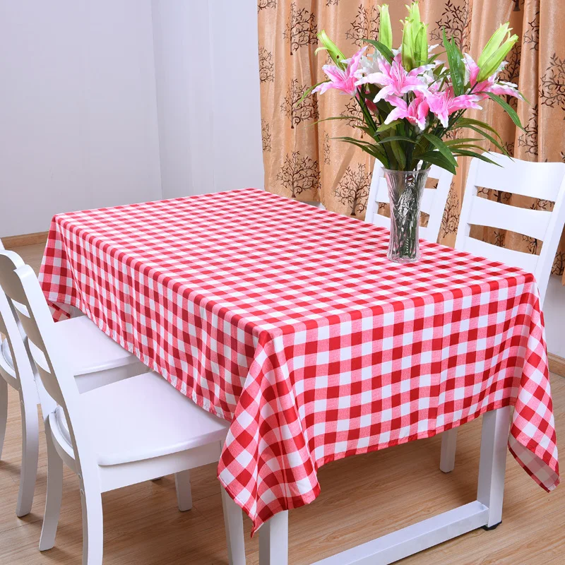 

Waterproof Modern Squares Cut Fresh Nordic Pastoral Style Coffee Table Fabric Rectangular Tablecloth Table Cloth Custom